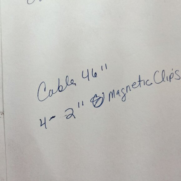 Steel Cable Photo Holder 4 Wooden Magnetic Clips Hanging Display kids Artwork - Picture 4 of 4